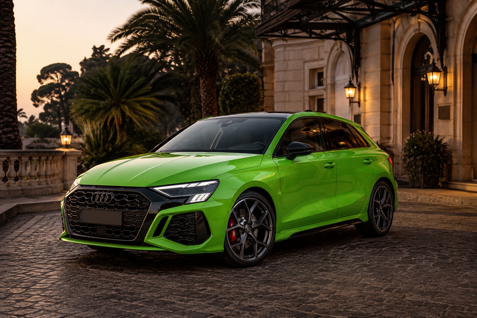 Audi RS3 Sportback vert pomme